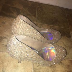 Gold Sparkly Heels